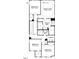 Detailed floor plan showcasing the layout of the upper level of the home, including bedroom and bath placements at 202 Faith Ave, Sanford, NC 27330