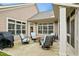 Cozy patio featuring stylish outdoor seating, perfect for relaxing or entertaining guests at 2112 Bradford Mill Ct, Apex, NC 27539