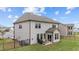 The large, fenced backyard provides plenty of room to garden, play, and relax at this property at 2157 Blue Iris Way, Zebulon, NC 27597