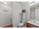 Clean and functional bathroom with modern fixtures and convenient laundry area at 228 Dove Cottage Ln, Cary, NC 27519