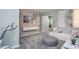 Cozy bonus room featuring stylish furnishings, decor, and a carpeted floor at 351 Fosterton Cottage Way, Raleigh, NC 27603