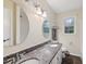 Beautiful bathroom featuring granite counters and double sinks at 3518 Donnigale Ave, Durham, NC 27705