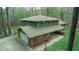 Aerial view of home with attached garage, brick and siding, and covered porch at 3518 Donnigale Ave, Durham, NC 27705