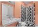 Stylish bathroom with a glass-enclosed shower, modern fixtures, and a large vanity at 417 Westbury Dr, Chapel Hill, NC 27516
