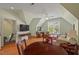 Bright living room with hardwood floors, a cozy seating arrangement, and a charming dining area at 417 Westbury Dr, Chapel Hill, NC 27516