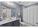 Bathroom with stylish vanity and a bathtub, offering a blend of comfort and contemporary design at 5 Galway Glenn Ln, Durham, NC 27705