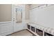 Convenient entryway with built-in bench and storage, perfect for organization at 5 Galway Glenn Ln, Durham, NC 27705
