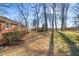 Backyard with mature trees and lawn at 5013 Green Oak Dr, Durham, NC 27712