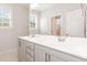 Well-lit bathroom with a large mirror, double sinks, and lots of storage at 5180 Glen Creek Trl, Garner, NC 27529