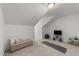 Bonus room featuring neutral walls, a bench, yoga mat, and space for fitness activities at 53 Whitley Ridge Dr, Clayton, NC 27527