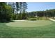 Putting green featuring sand traps, putting holes, flag sticks, and well manicured lawn at 563 Tomkins Loop, Cary, NC 27519