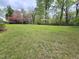Expansive backyard showcasing a well-maintained lawn and mature trees, creating a serene outdoor space at 5920 Holly Dr, Raleigh, NC 27616