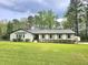 Inviting single-story home boasts a manicured lawn, complemented by neutral shutters and well-maintained landscaping at 5920 Holly Dr, Raleigh, NC 27616