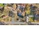 Wide aerial view showing the property and surrounding neighborhood on an overcast day at 706 Forest Dr, Garner, NC 27529