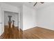 This bedroom has beautiful hardwood floors and is freshly painted, ready for your personal touches at 711 Virginia Ave, Raleigh, NC 27604