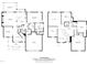 Detailed floor plan showcasing both the home's first and second floors, highlighting dimensions and room layout at 7252 Bedford Ridge Dr, Apex, NC 27539