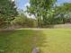 Backyard featuring a large lawn with a stone path at 1008 Brittley Way, Apex, NC 27502