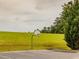 An outdoor basketball court is surrounded by open green space and mature trees, offering a scenic recreational area at 1008 Brittley Way, Apex, NC 27502