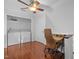 A room featuring a desk with a chair, washer, and dryer at 102 Choptank Ct # B5, Cary, NC 27513