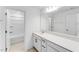 Bathroom with a modern vanity, large mirror, and a separate room housing the toilet and shower at 1140 Sun Springs Rd, Wake Forest, NC 27587