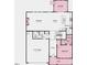 Detailed first floor plan showcasing the layout, including kitchen, garage, bedrooms, and living spaces at 1140 Sun Springs Rd, Wake Forest, NC 27587