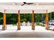 Outdoor grilling station with stone accents and stainless steel grills perfect for outdoor entertaining at 1140 Sun Springs Rd, Wake Forest, NC 27587