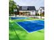 Pickleball court is perfect for friendly games and outdoor recreation with a beautiful clubhouse at 1140 Sun Springs Rd, Wake Forest, NC 27587