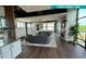 Resident clubhouse entry with modern decor, comfortable seating, and a welcoming fireplace at 120 Mosaic Blvd # 308, Pittsboro, NC 27312