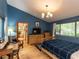 Inviting bedroom showcasing hardwood floors, a window with a view, and stylish furnishings at 1604 Meadow Ln, Chapel Hill, NC 27516