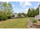 Lush backyard featuring a well-manicured lawn and beautiful landscaping at 200 Windy Knoll Cir, Chapel Hill, NC 27516