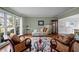 Warm living room featuring hardwood floors, ample natural light, and stylish furniture at 4318 Peachway Dr, Durham, NC 27705