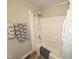 Clean bathroom featuring a shower/tub combo and modern fixtures at 46 Grain Ln, Henderson, NC 27537