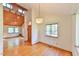 Inviting living room with wood ceiling, skylights, hardwood floors and natural light at 505 Marion Way, Chapel Hill, NC 27516