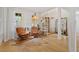 Inviting living room showcasing hardwood floors, neutral colors, stylish seating, and natural light at 528 Clifton Blue St, Wake Forest, NC 27587