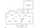 Floor plan of the home, showcasing room layout, dimensions and patio at 609 W Main St, Benson, NC 27504