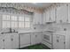 Bright kitchen with white cabinets and appliances, offering ample counter space at 609 W Main St, Benson, NC 27504