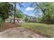 Expansive backyard with a combination of lawn and concrete area, providing versatility for various uses at 711 Horton Rd, Durham, NC 27704