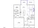 Layout of main floor featuring a spacious garage, kitchen, Gathering room, office, and guest bedroom with ensuite bathroom at 75 Black Walnut Dr # 189, Garner, NC 27529
