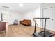 Finished basement with plenty of open area, room for exercise equipment and a small seating area at 95 Watermeadow Dr, Clayton, NC 27520