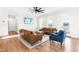 Inviting living room with hardwood floors, comfortable seating, and plenty of natural light at 95 Watermeadow Dr, Clayton, NC 27520