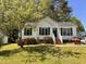 Charming single-story home with a well-manicured lawn and mature trees at 1204 Amberstone Dr, Knightdale, NC 27545