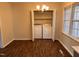 Laundry area with a washer and dryer in a well lit room with wood-look flooring at 1204 Amberstone Dr, Knightdale, NC 27545