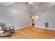 Open living area with hardwood floors, neutral walls, and a staircase to the upper level enhancing the home's design at 147 W Alex Dr, Clayton, NC 27520