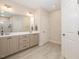 Spacious bathroom featuring double vanity, neutral colors, and walk-in shower at 149 Logbridge Rd, Chapel Hill, NC 27516