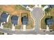 Aerial view of the property, showcasing its backyard, neighborhood, and proximity to surrounding amenities at 1725 Langlais Dr, Graham, NC 27253