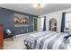 Tranquil bedroom featuring natural light, plush carpet, and stylish decor, creating a relaxing retreat at 1725 Langlais Dr, Graham, NC 27253