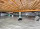 Encapsulated crawlspace features vapor barrier, sturdy support beams, and ample storage at 173 Hawk Point Rd, Chapel Hill, NC 27516