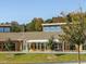 Chatham Grove Elementary's facade with a welcoming entrance and neatly maintained landscaping at 173 Hawk Point Rd, Chapel Hill, NC 27516