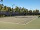Well-maintained outdoor tennis court with professional surfacing and secure fencing for active recreation at 173 Hawk Point Rd, Chapel Hill, NC 27516