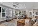 Bright living room filled with natural light, comfortable furniture, hardwood floors, and stylish decor at 2321 Swansea Ln, Apex, NC 27502